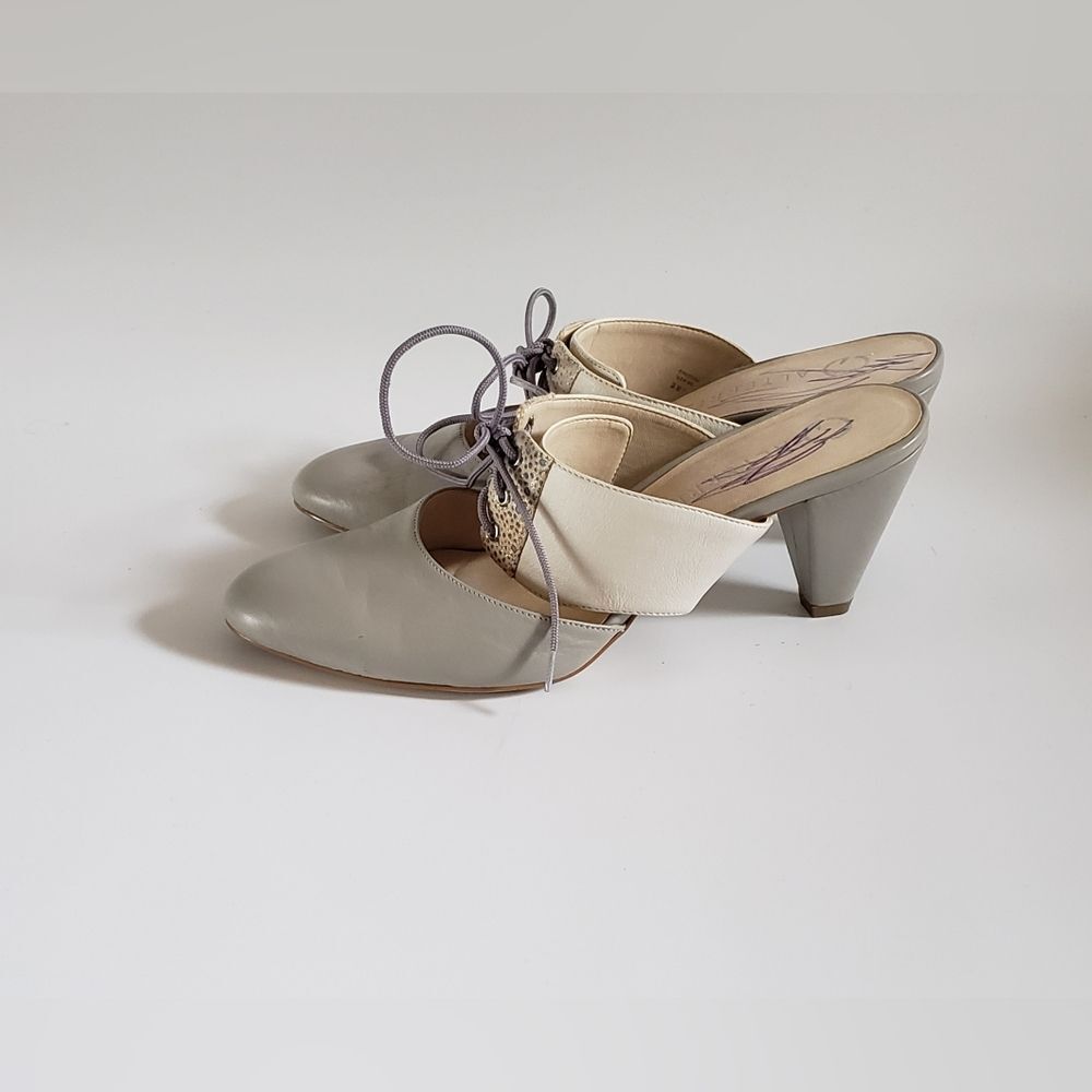 Alterre Interchangeable Women's Gray & Beige Heels Size 7 - Picture 3 of 11